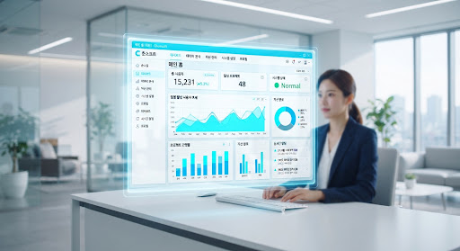 스마트 ERP 대시보드 화면